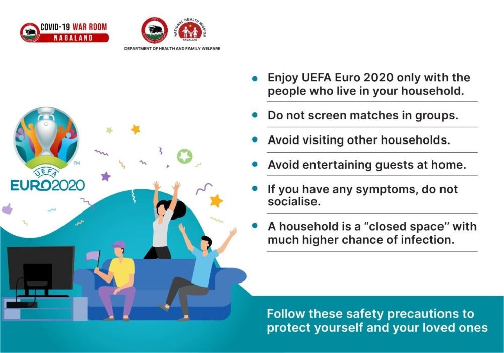 The advisory on Euro 2020 shared by the Nagaland Government. (Image: @MyGovNagaland/Twitter)